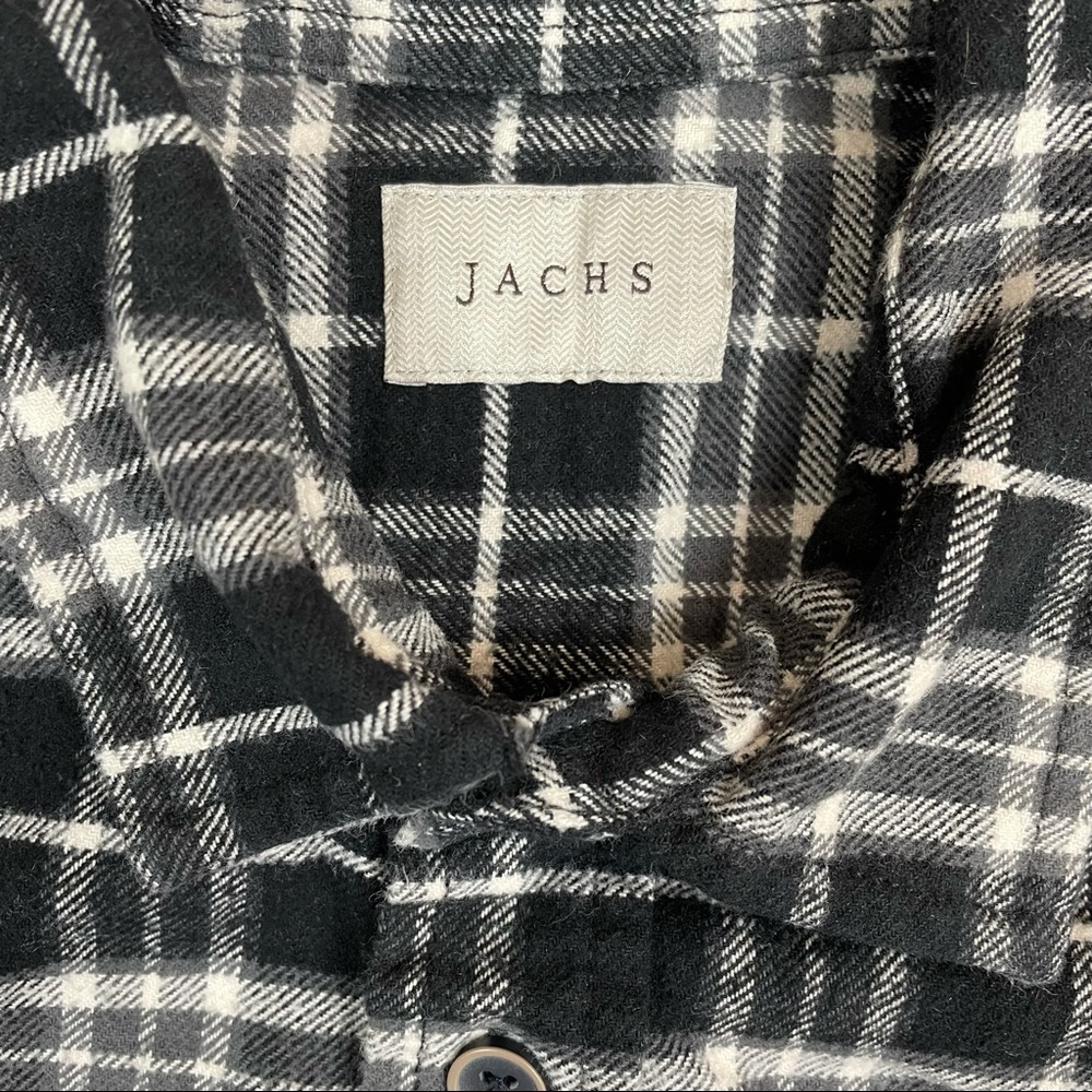 Jachs Black Plaid Button Down Flannel Shirt - Picture 3 of 10